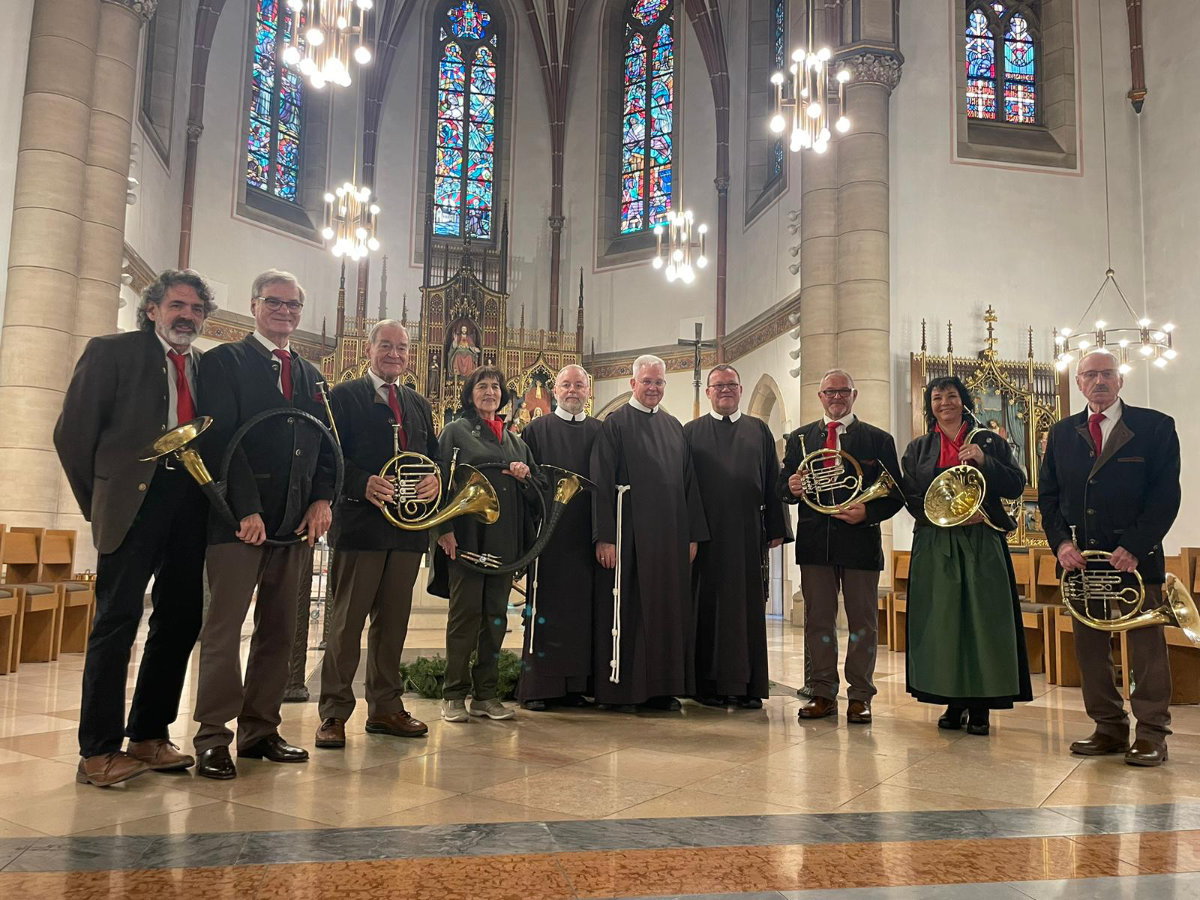 Hubertusmesse in der Klosterkirche der Franziskanerbrüder in Hausen/Wied